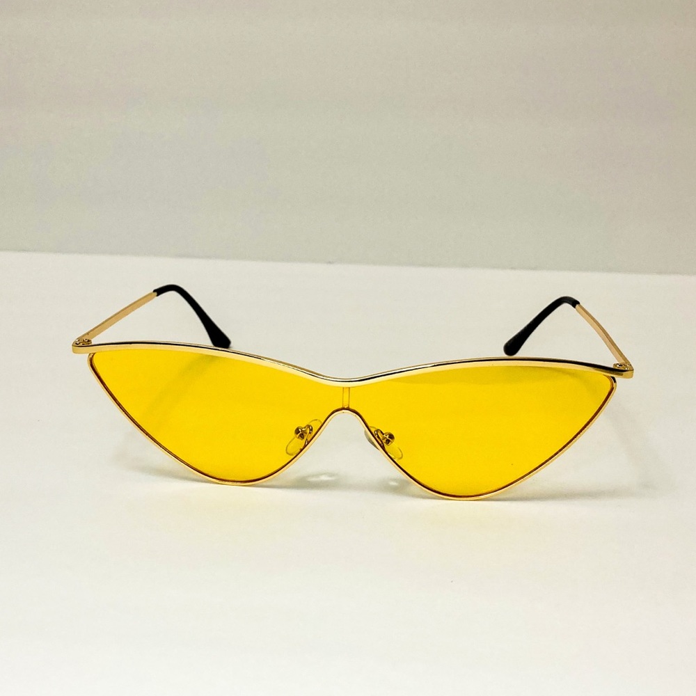 2/$30 Yellow Metal Cat eye Sunglasses